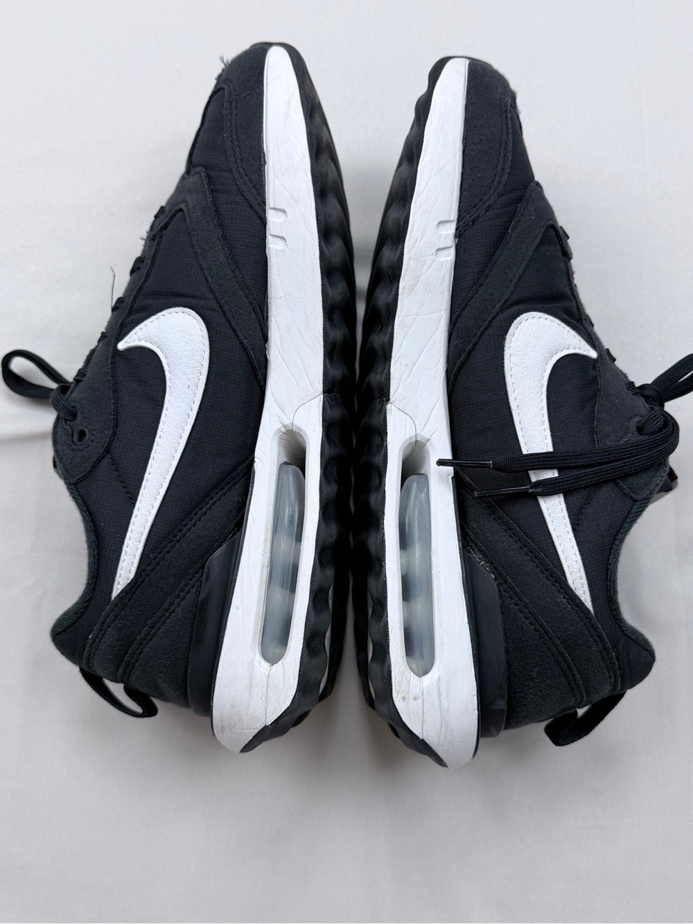 Nike Air Max Dawn, Black and White Air Cushion Running Sneakers - Picture 5 of 10